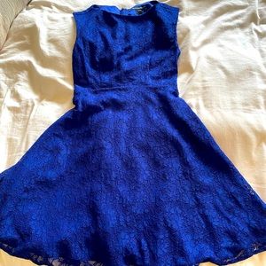 French connection skater/ fit n flare royal blue dress